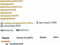 Amateur and pornstar action on Twitter