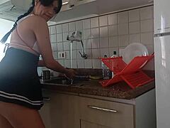 Latina Beauty Cleanses Her Curves in Sultry Scene