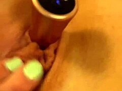 Blonde's Intense Toy Play Close