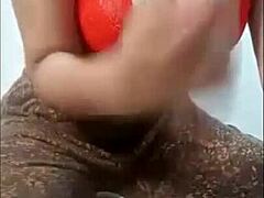 Oiled Amateur Explores Sensual Self-Pleasure