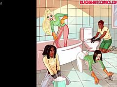 Mystery in Interracial Bathroom Scene