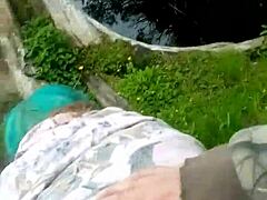 Redhead's Steamy Lakeside Anal Action