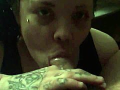 Inked up and deep throating