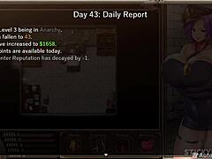 Karryn's prison cop office teasing hentai game scene