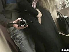 Alone blonde teen tans herself