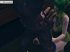 Green Forest Goddess Seduces Captain America