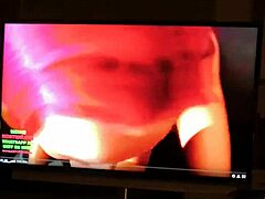 Masturbating to a pornstar with tattoos and red hair, feeling intense emotions