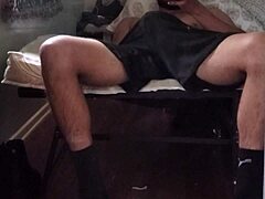 Champagnepapi122 relentlessly strokes it out in solo masturbation frenzy
