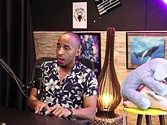 Black hunk reveals injured cock