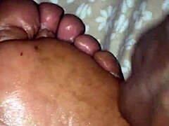 My girlfriend gives a damn good footjob daily