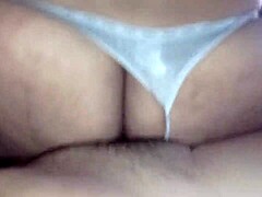 Curvy Latina's Wild Thong Action