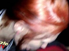 Redhead bangs black stud on NYE