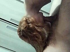 Blonde Milf's Deepthroat Passion Ignites