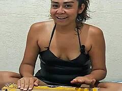 NEW WIFE'S BRUNETTE SURPRISE