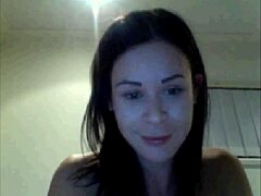 Big tits webcam tease with cola twist