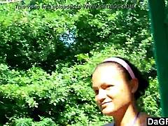 Dagfs - She Flashes Ass And Sucks Outdoors