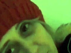 Big-boobed slut shows her ass