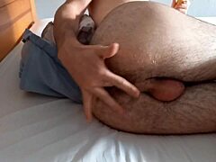 kitten teases tender spot alone