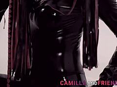 Latex shemale ignites intense play