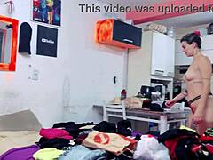 Maid overwhelmed on camera footage
