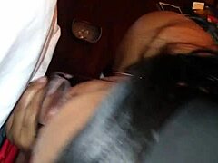 Glasses and deepthroat in mysterious clip