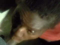 I filmed my first black cock blowjob video