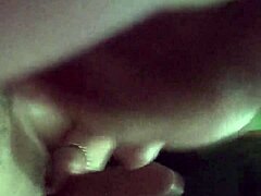Slim ebony treats massive amateur