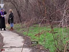 Rough road doggy style fucking