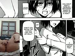 Bold Latina ass in anime solo tease