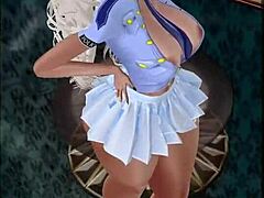 3d glamour model’s fierce display of allure