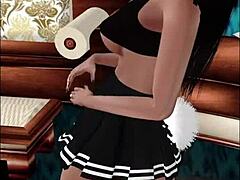 3d glamour model’s fierce display of allure