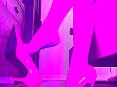 Paulette’s Stiletto Dangle In Sexy Stockings