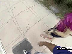 Broke Teen Sucks Cock After Payphone Struggle