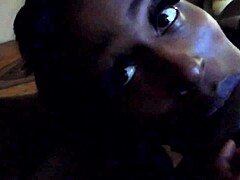 I watched ebony babe suck huge black cock