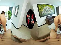 Cute Latina in VR action