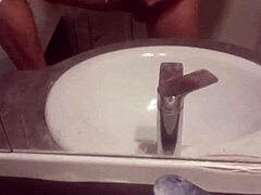 Young guy’s daring solo stroke session