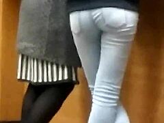 Teen in Denim Shows Playful Charm