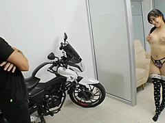 Skinny Latina's Mechanic Encounter