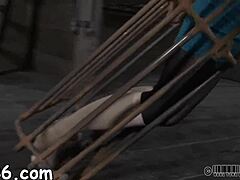 Hung up playgirl punished hard in garage