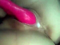 Blonde teen enjoys pleasure toys