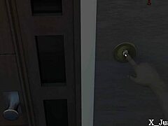 Sweet roommate playful moment