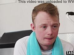 Small-boobed athlete gets sloppy