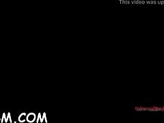 Brunette slave rides huge fake penis hard