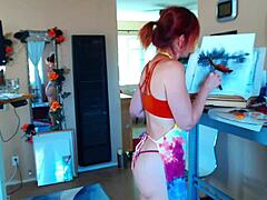 Artistic approach to lacy undergarments