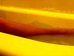 Cheeky bath shave with a taboo twist