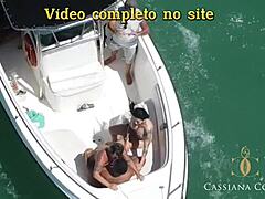Brunette gives ass in front of captain