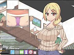 Hentai game scene with intense action