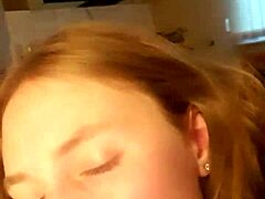 Blonde Teen's Deepthroat Stuns Her Friend