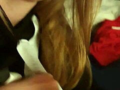 Blonde Teen's Deepthroat Stuns Her Friend