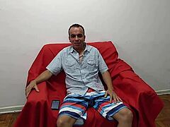 Intimate sofa play with Petter and Sheila